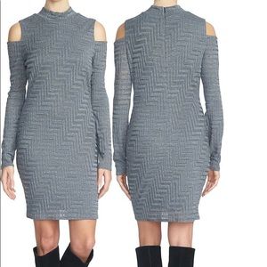 1.State(Nordstrom)Grey Cold Shoulder Dress Size XS